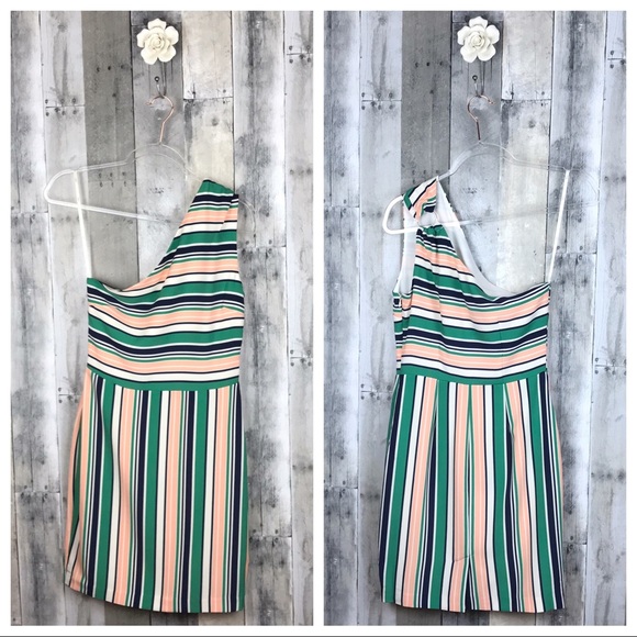 J.O.A Los Angeles Striped One Shoulder Dress Small - Picture 2 of 8